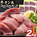 【ふるさと納税】牛タン先 コロコロカット 2kg 400g × 5袋 大容量 牛たん 牛タン タン先 たん先 《90日以内に出荷予定(土日祝除く)》牛肉 肉 牛 たん タン 訳あり 焼肉 焼き肉 サイコロ カット済み シチュー 煮込み 熊本県 冷凍 小分け 簡単調理 牛 取り寄せ