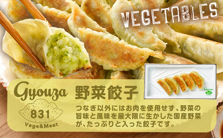 831ハチサンイチの野菜餃子50個入り ≪みやこんじょ特急便≫_LF-K603-Q_(都城市) 野菜餃子50個 柚子胡椒たれ付 大容量