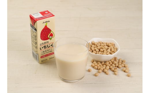 〈ふくれん〉九州産大豆使用 豆乳飲料 いちじく 200ml×24本 M282P