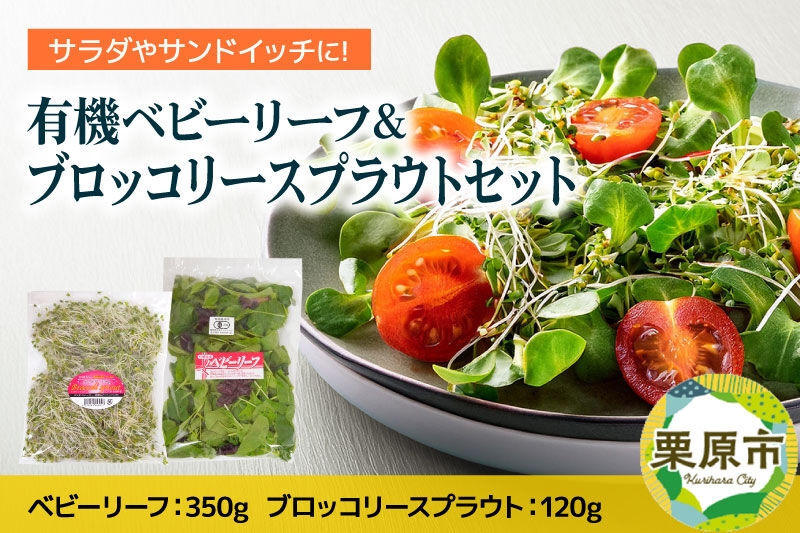 
                  有機ベビーリーフ＆ブロッコリースプラウトのセット 宮城県栗原市産
                