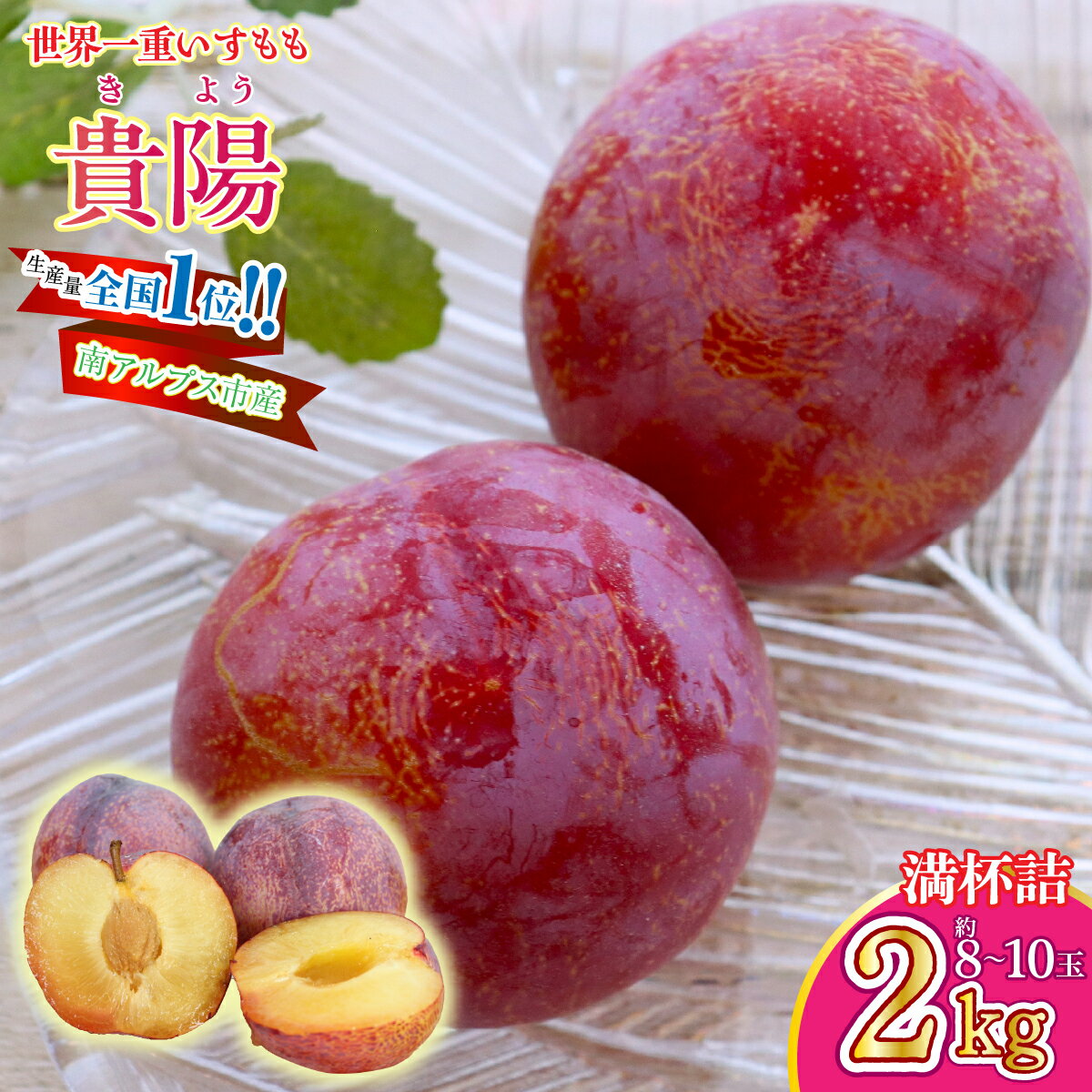 【ふるさと納税】 ＜2026年発送先行予約＞南アルプス市産 すもも【貴陽】2kg 満杯詰 ふるさと納税 すもも 貴陽 プラム 果物 フルーツ おすすめ 山梨県 南アルプス市 送料無料 ALPGA001