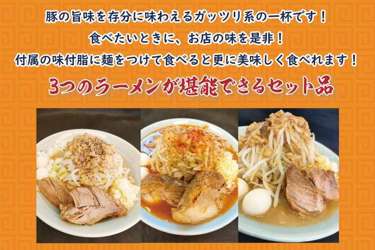 BK002-1 二郎系ラーメン　顎で喰らえ　堪能ラーメンセット　3人前