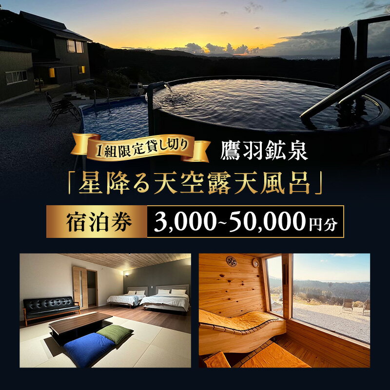 【ふるさと納税】【1棟貸し切り】鷹羽鉱泉 サウナ 【星降る天空露天風呂】 宿泊券 金額が選べる 温泉 絶景 秘境 BBQ ペット同伴可 家族 旅行 観光 1組限定 新潟県 上越市 Mクリエイト