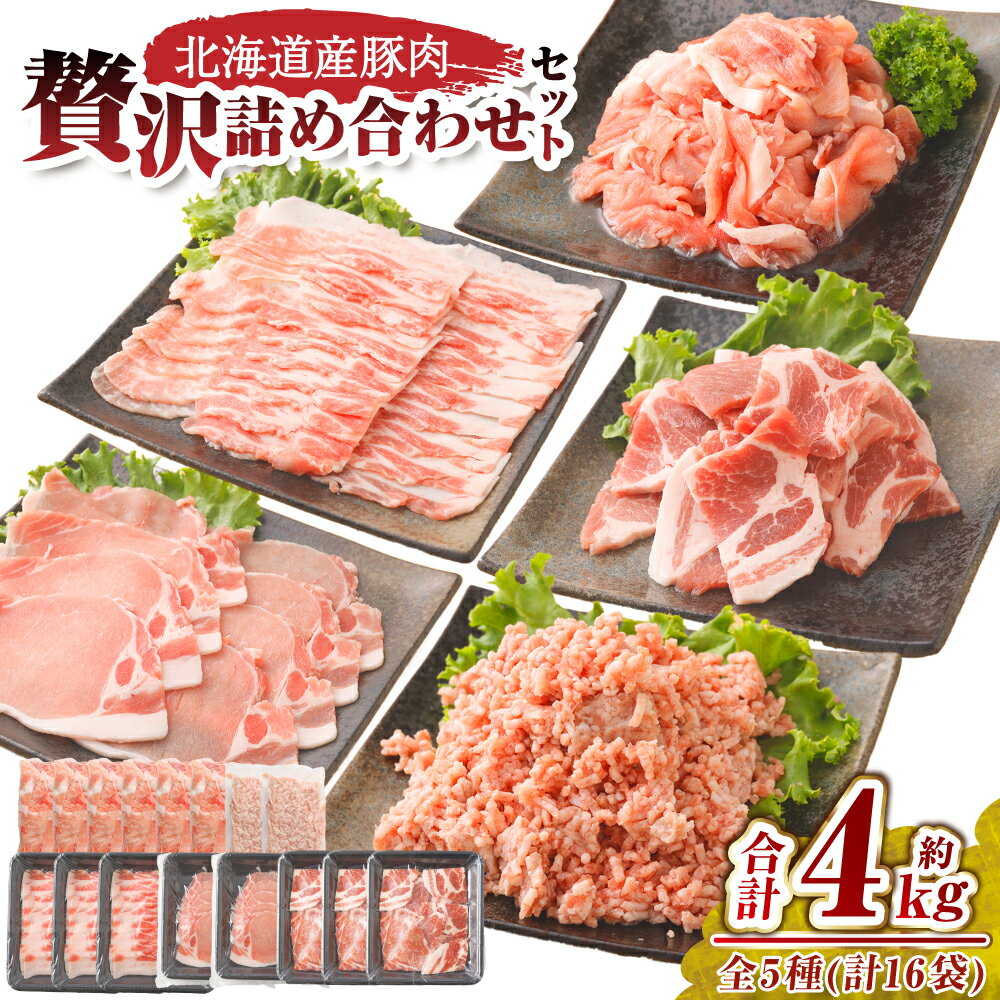 【ふるさと納税】肉屋のプロ厳選！ 北海道産 豚肉 贅沢 詰め合わせ セット 4kg 【2026年2月下旬までの順次発送】 24500円 2万4500円 [007-0009x4]
