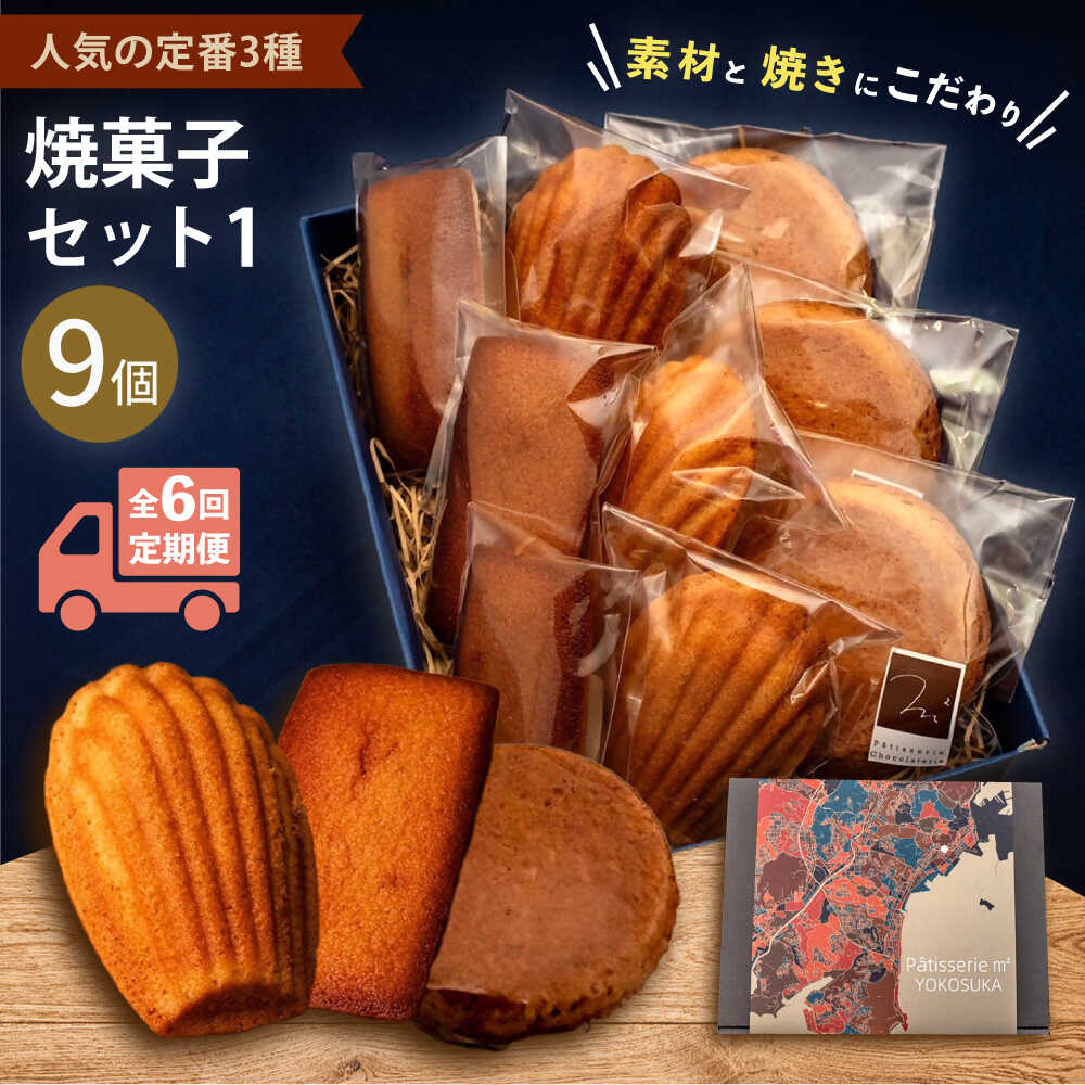 【ふるさと納税】【全6回定期便】焼菓子セット1（ガレット・オ・ブール3個 フィナンシェ3個 マドレーヌ3個）焼き菓子 焼菓子 詰め合わせ 詰合せ 定期便 【パティスリーエムニジョウ】[AKEW006]