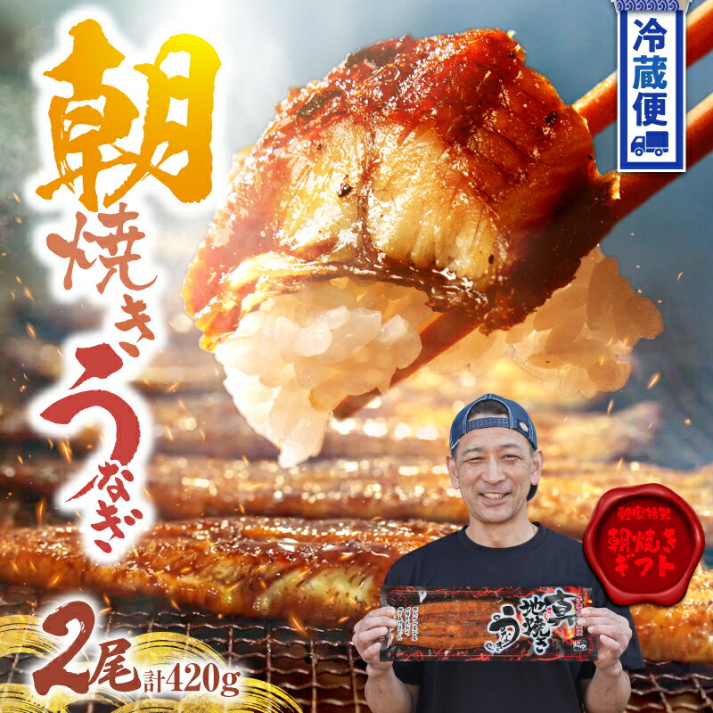 【ふるさと納税】＜鯉家特製 朝焼きギフト＞朝焼き うなぎ 蒲焼 45尾サイズ 2尾 国産 鰻 ウナギ 蒲焼 かば焼き 鰻丼 鰻重 ひつまぶし タレ 土用の丑 魚 冷凍 湯煎 レンジ 解凍 惣菜 鯉家 鹿児島 鹿屋市 おすすめ ランキング プレゼント ギフト