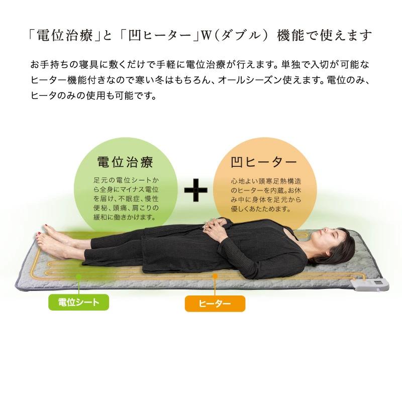 イオネスプレミアム　シングル　AX-BIA603S_イオネス プレミアム 電位治療器 家庭用 電気 ヒーター 敷布団 寝具 敷マット 敷パッド ベッドパッド 頭痛 肩こり 不眠症 慢性便秘 冷え 快眠