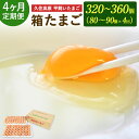 【ふるさと納税】 定期便 4回 久住高原 平飼いたまご 箱たまご 5kg×4ヶ月 合計20kg 320～360個 箱 卵 たまご タマゴ 玉子 生卵 鶏卵 大分県産 九州産 冷蔵 送料無料