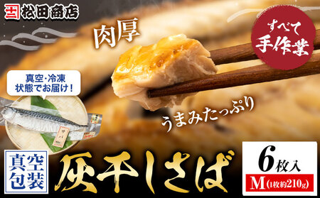 勝浦松田商店 灰干しさば ノルウェー産 選べる 内容量 Mサイズ 約210g 6枚入《30日以内に出荷予定(土日祝除く)》千葉県 勝浦市 真空包装【配送不可地域あり】