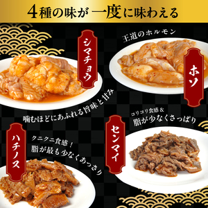 味つけ ホルモン 4種 食べ比べセット 800g（ホルモン・テッチャン・センマイ・ハチノス 各200g）