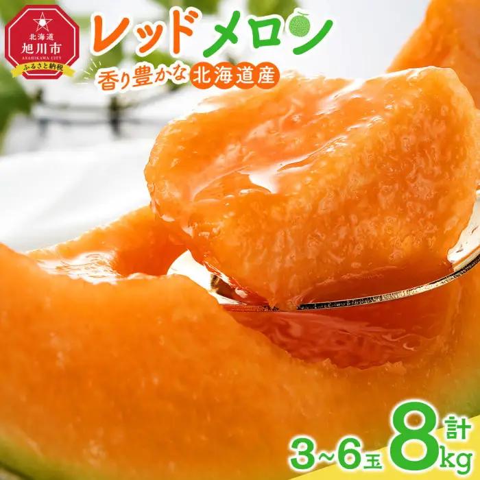 【先行予約】香り豊かな 北海道レッドメロン 8kg（3玉～6玉）(2026年7月下旬から発送開始) | メロン _05413