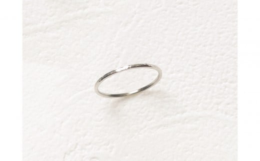 シルバー 丸つち目 細リング（ハンドメイド）【サイズ：12号】