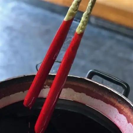 朱　ダルマ40本入り(約8cm)全工程手作り国内産ハゼの実蝋を100%使用〈伝統工芸品　和ろうそく〉【1482499】