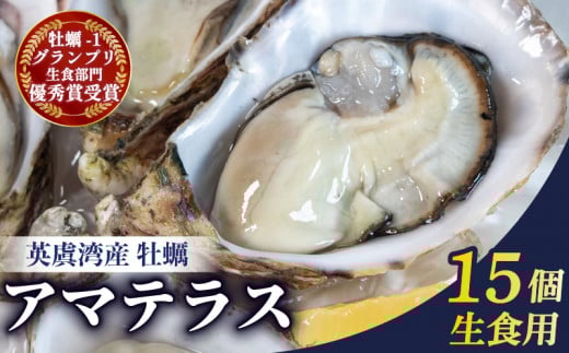 牡蠣 15個 カキ 生牡蠣 オイスター 生食 殻付き ナイフ付き 産地直送 海鮮 海産物 魚貝類 新鮮 シングルシード 伊勢 志摩 三重県 10000円 1万円 一万円 英虞湾産 シングルシードオイスター  「アマテラス」