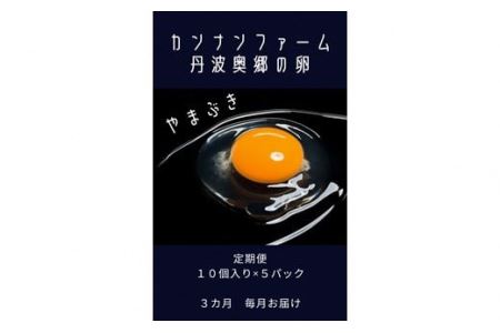 【３ヶ月定期便】丹波奥郷の卵 やまぶき ４５個+５個破卵補償 (約3L）　たまご