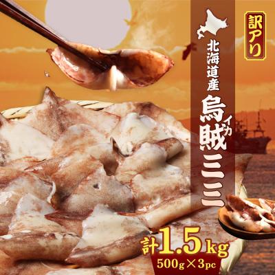 ふるさと納税 興部町 【わけあり】イカミミ1.5kg