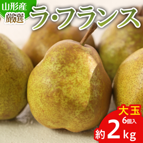 厳選ラフランス 秀品 大玉 6個入り (約2kg) FY25-067