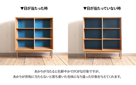 本棚 ブックシェルフ 組立式 W900×D300×H970(mm) / Oak | 本棚 東松山