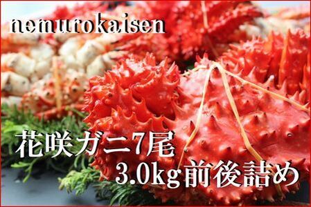 [12月21日決済分まで年内配送]【北海道根室産】花咲ガニ7尾(計3.0kg前後) C-57054