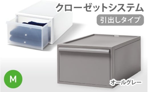 クローゼットシステム 引出しタイプM　CS-D2 (7色からお好きなカラーが選べる)  ／ オールグレー  収納 ライクイット like-it 奈良県 葛城市【like097-5A】