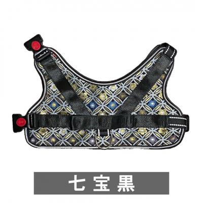 ふるさと納税 京都市 【 京都西陣金襴織 】中型犬用ハーネス 華(七宝 黒)【柴犬コウタのハッピィショップ】 |  | 01