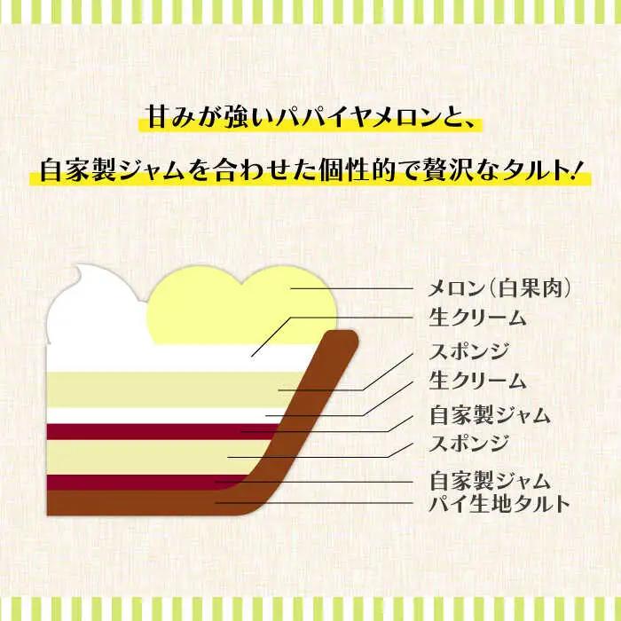 【2027年4月-発送】【サクサク生地】南島原産パパイヤメロンのタルト / タルト メロン 18cm / 南島原市 / アトリエジジ[SAA026]