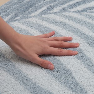 M+home ラナキラ バスマット 50×70cm 雑貨 日用品 モダンおしゃれ 洗練 デザイン インテリア コシ 吸水速乾 抗菌 防臭 弾力性 防カビ 洗濯機  ブルー