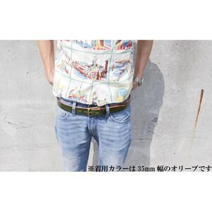 【minca】幅35mmベルト/38インチ  栃木レザーの希少な「ハーネスレザー」使用の贅沢な1枚革のレザーベルト/ネイビー/HL-B02/NAVY/minca　575【小物 ファッション 人気 おす