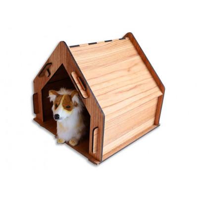 ふるさと納税 大川市 【木製ドッグケージ】いつでもおうち(さんかく屋根型)フード入れ付き　カメヤ家具工芸の大川家具 |  | 02