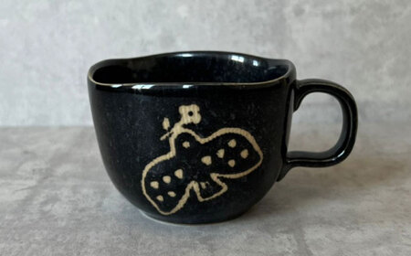【瀬戸焼】 TORI to HA コーヒーカップ 2個 (黒結晶) 【カネ三商店】 / 食器 マグカップ ティーカップ ギフト / 瀬戸市[BBDD058]