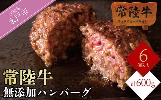 常陸牛100％ ハンバーグ 無添加 100g×6個 リピーター続出！ 冷凍 食べ物 肉 ギフト 11000円 焼くだけでレストランの味 お歳暮 小分け 茨城県 水戸（DU-78）