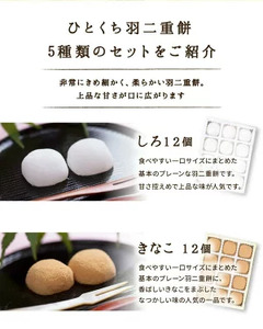 羽二重餅 12個入り × 2箱(白・よもぎ餡入り) [023-a019]
