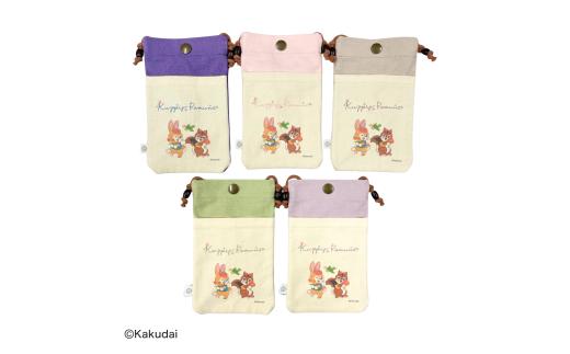 【クッピーラムネコラボアイテム】のこり染×スマホショルダー　ブルーベリー