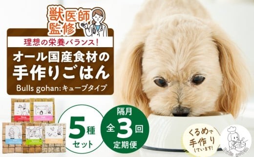 
                  【定期便：隔月3回お届け！】ペットフード　無添加ドッグフード・ブルズごはんCUBEタイプ　300g×5袋（馬・豚・鹿・鶏・魚）_定期便 無添加 ドッグ フード 隔月 計3回 馬肉 チーズ 豚肉 鹿肉 魚 野菜 鶏 ダシ 雑炊風 5種類 CUBEタイプ 国産 食材 手作り ごはん 混ぜるだけ ローテーション 成犬 シニア犬 愛犬 ペット 冷凍 お取り寄せ 福岡県 久留米市 送料無料_Tk040
                