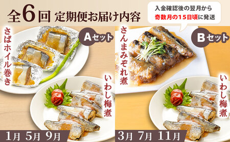 fn-56-007 【定期便】子どもようおさかなさん 【全6回：奇数月お届け便】 津田商店 いわし さば さんま 秋刀魚 鰯 鯖 国産 子供 給食 湯せん