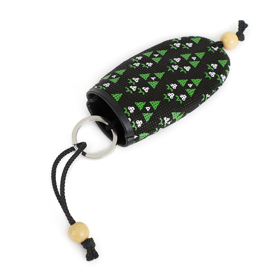 <印傳屋 上原勇七>甲州印傳 印傳屋上原勇七 ベル型キーケース 更紗 子ども思いの森柄