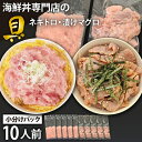 【ふるさと納税】 海鮮丼 具 おすすめ ネギトロ & 漬けマグロ 合計 10人前 / 小分け 海鮮 マグロ まぐろ 鮪 キハダ キハダマグロ メバチ メバチマグロ 目鉢鮪 びんちょう びんちょうまぐろ ビンナガ 海苔巻き ねぎとろ 漬け 簡単 時短 手軽 岩手県 滝沢市 送料無料 十六家