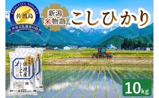 【コシヒカリ 10kg】新潟米物語 佐渡産コシヒカリ 10kg（5kg×2袋）精米 | 新潟県産コシヒカリ 新潟産コシヒカリ 新潟コシヒカリ 佐渡島産コシヒカリ 新潟県産こしひかり 佐渡産こしひかり お米 米 こしひかり 白米 精米 ブランド米 おこめ コメ 10キロ 5キロ にいがた さど 新潟県 佐渡市