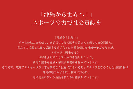 琉球アスティーダ　チームマフラータオル　チームロゴタオル 卓球 チョレイ Tリーグ 卓球リーグ 応援グッズ てぃーだくん ピンポン table tennis