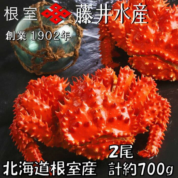 【ふるさと納税】 [北海道根室産] ＜鮭匠ふじい＞ ボイル花咲がに 2 尾 ( 計約 700g ) 花咲がに 花咲 花咲ガニ 花咲蟹 かに カニ 蟹 お取り寄せ グルメ 海鮮 ボイル 茹で蟹 茹でがに 茹でガニ 北海道 根室市 ふるさと納税 G-42010