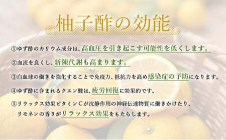 柚子酢 2本セット 国産 東洋町産 果汁100% 無添加 無農薬 無塩 有機栽培 柚子 ユズ 調味料 四国 家庭用 自宅用 送料無料 TA10 【田中農園】