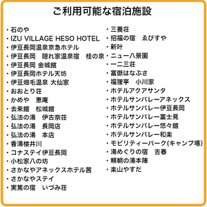 【90,000円分】伊豆の国市宿泊感謝券（5000円×18枚）