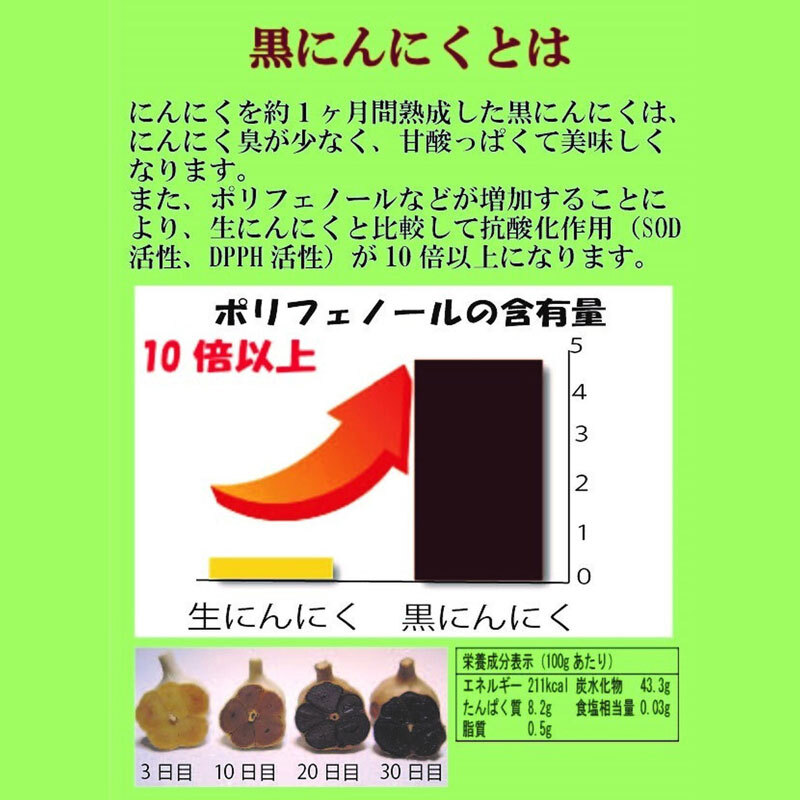 北海道産ピンクにんにくを使用した熟成黒にんにく 200g