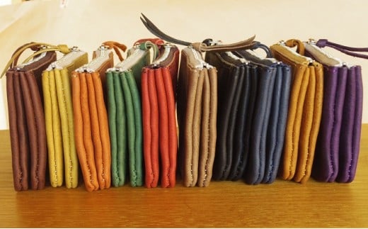 おさいふポーチ ネイビー [アトリエSASSA 富山県 朝日町 34310067]