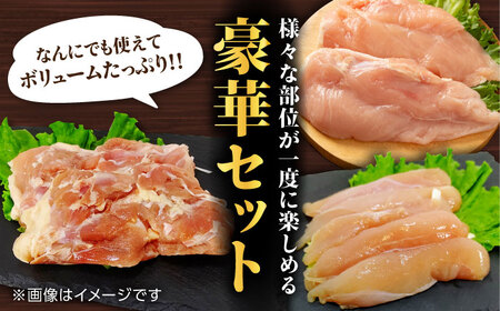 【3回定期便】熊本あか鶏  3種食べ比べセット（もも むね ささみ）各1kg【やまうちフード株式会社 熊本営業所】 熊本県 特産品 九州産 チキン  [ZAB015]