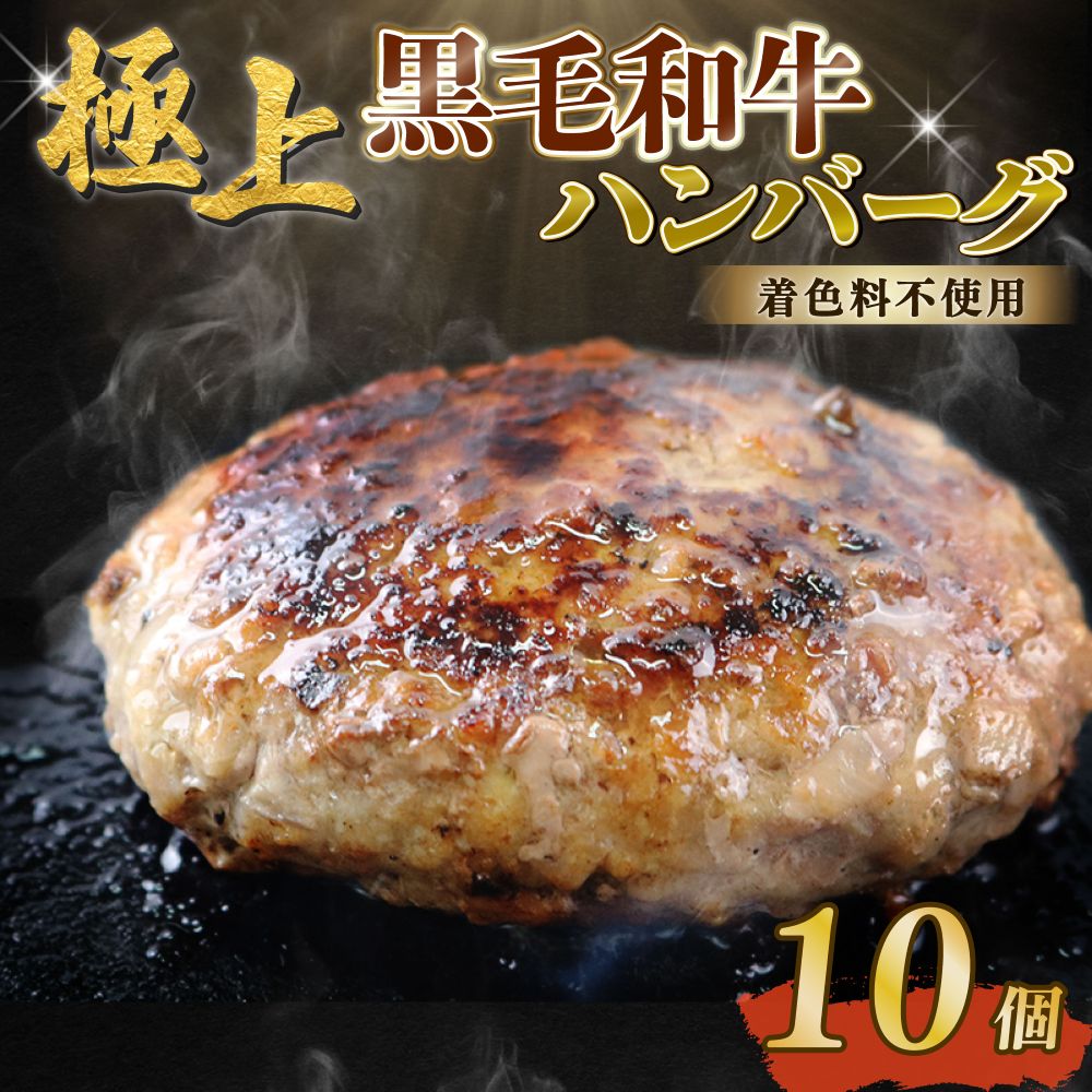 【ふるさと納税】 自家製 手作り 黒毛和牛ハンバーグ 約90g×10個 黒毛和牛 ハンバーグ 国産 ブランド和牛 牛肉 人気ハンバーグ 山重食肉 1万円 送料無料