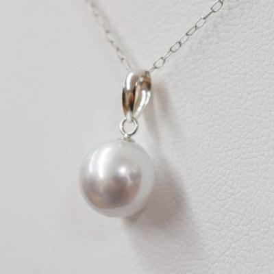 ふるさと納税 天草市 8.5-9mm あこや真珠 ネックレス ナチュラル 1粒【K18WG】_S085-367-18WG |  | 01