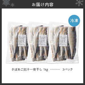 北海道産　訳有り不揃いのさばあご出汁一夜干しセット