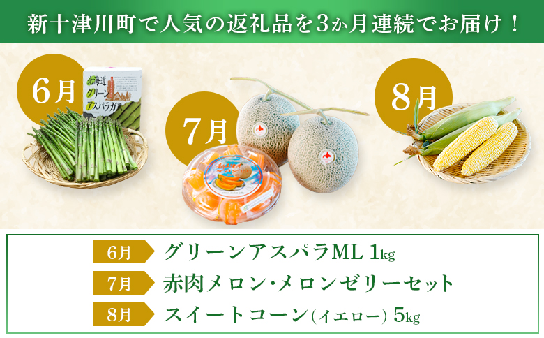 【新十津川町】夏の味覚定期便セット【12030】