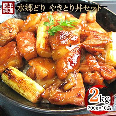 ふるさと納税 香取市 水郷どり本格派やきとり丼10食セット/鶏肉専門店「水郷のとりやさん」